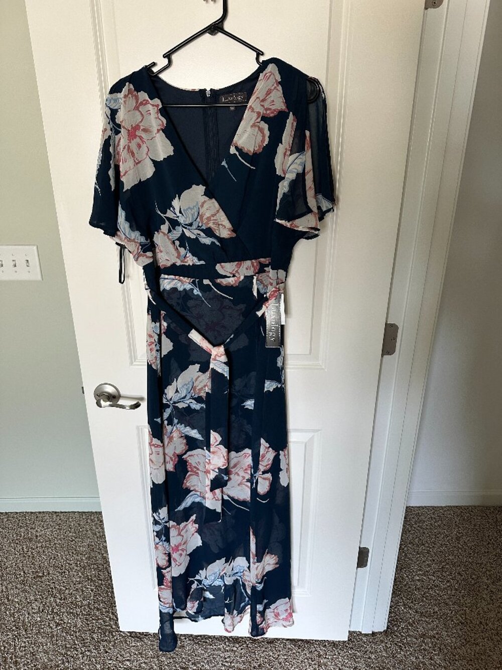 Navy Blue Luxology Floral Dress 12
